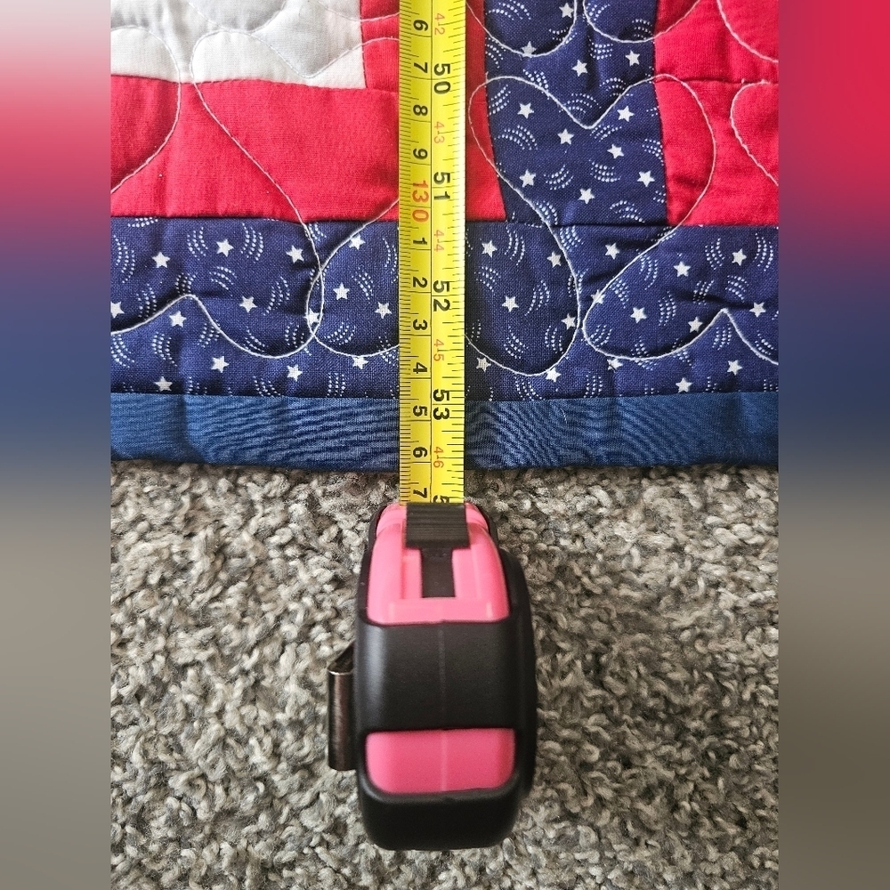 Handmade Quilt with Red and Blue Accents~Fireman - Picture 2 of 12